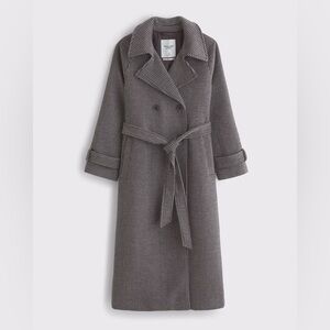 A&F Carrie Wool-Blend Trench Coat PETITE XS